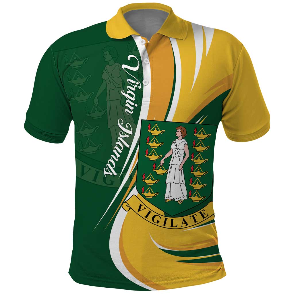 Personalised British Virgin Islands Polo Shirt Vigilate Flag Color LT01