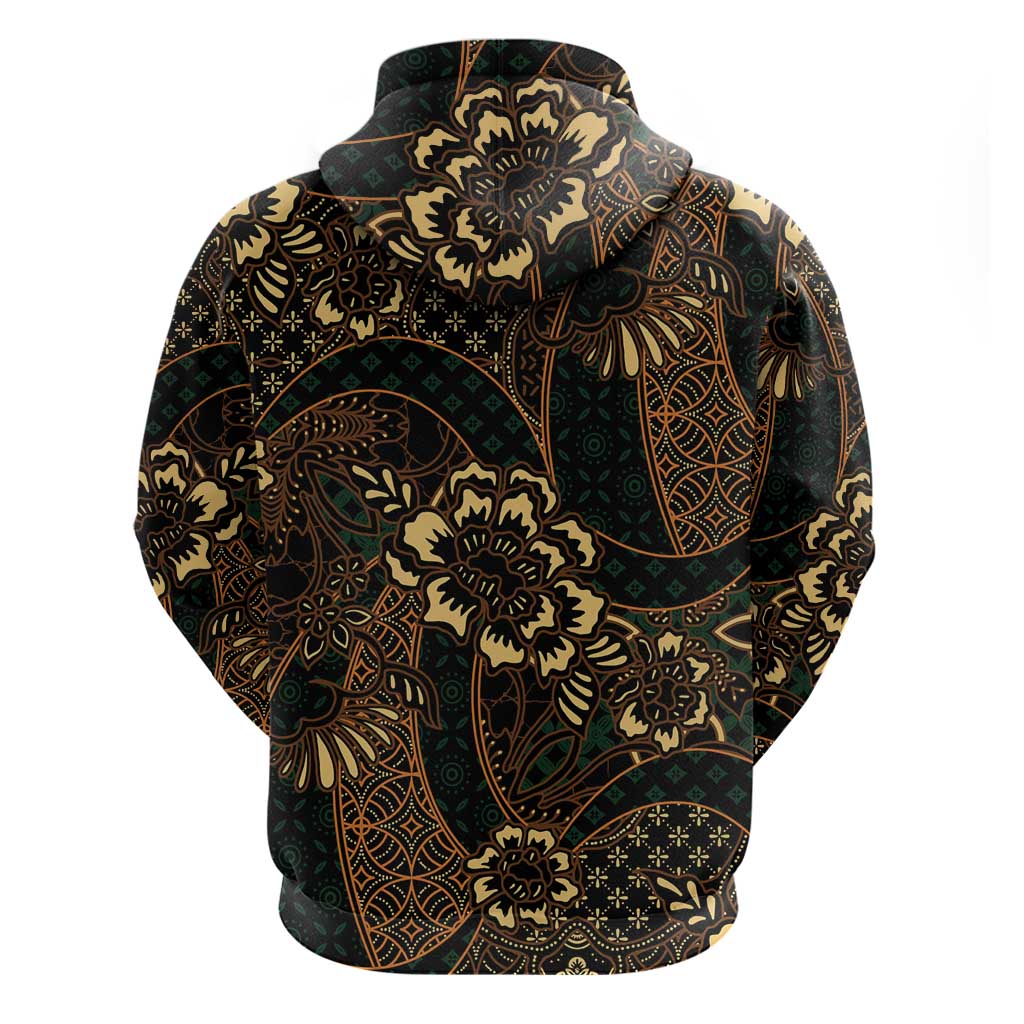 Indonesian Batik Pattern Vintage Brown Hoodie LT01