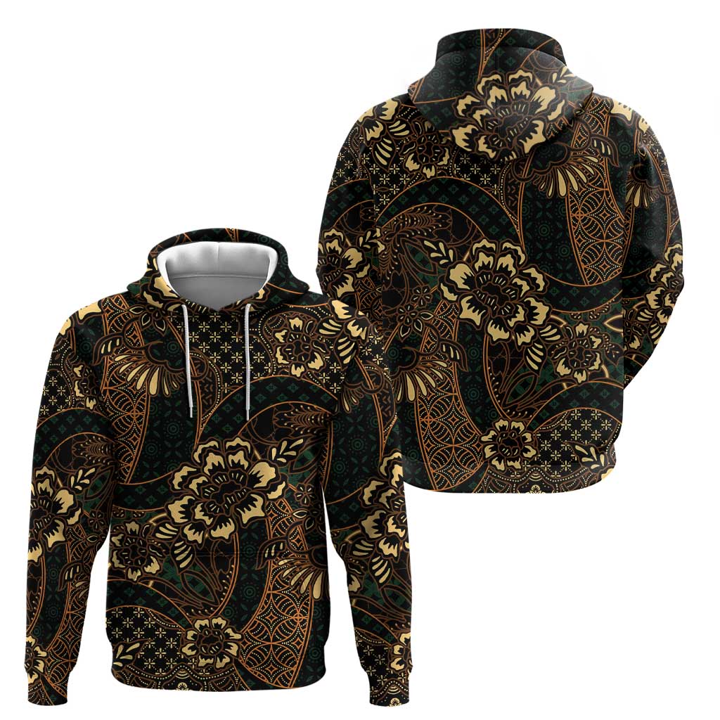 Indonesian Batik Pattern Vintage Brown Hoodie LT01