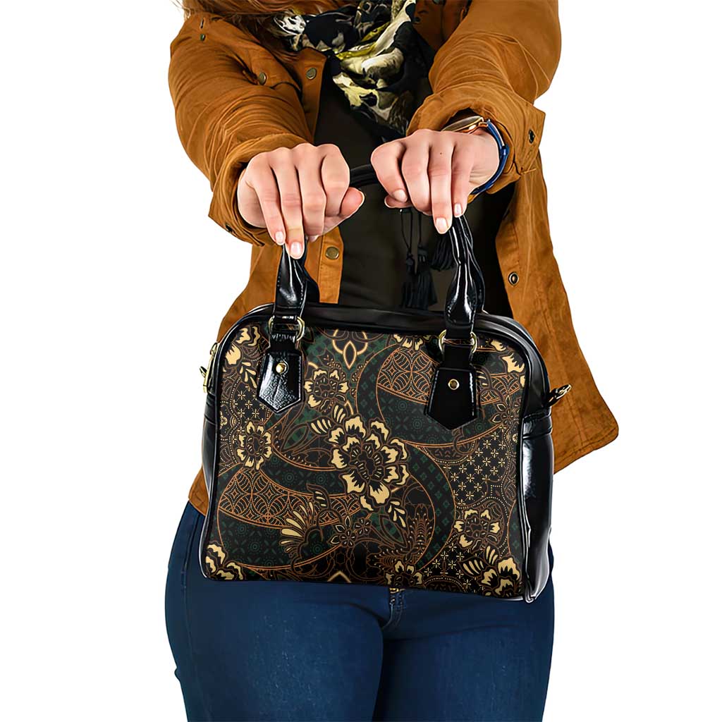 Indonesian Batik Pattern Vintage Brown Shoulder Handbag LT01