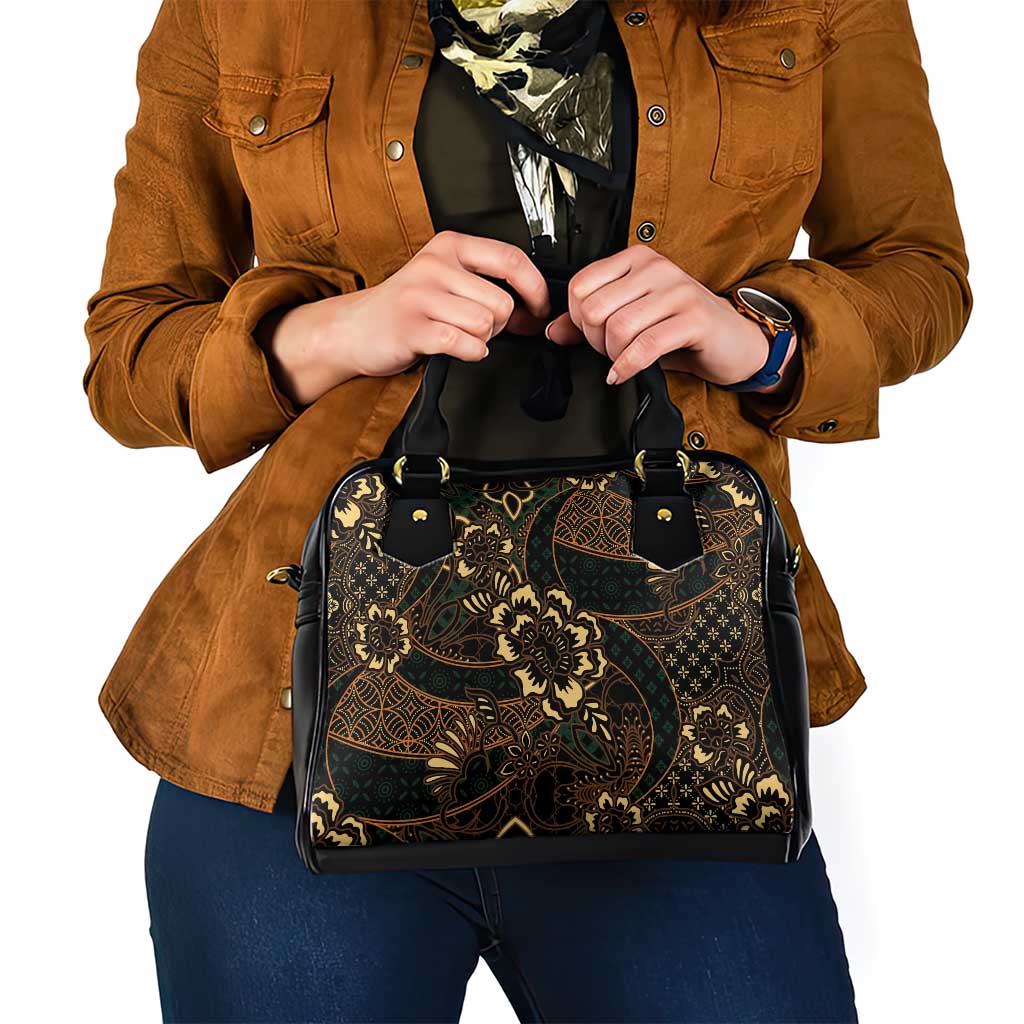 Indonesian Batik Pattern Vintage Brown Shoulder Handbag LT01