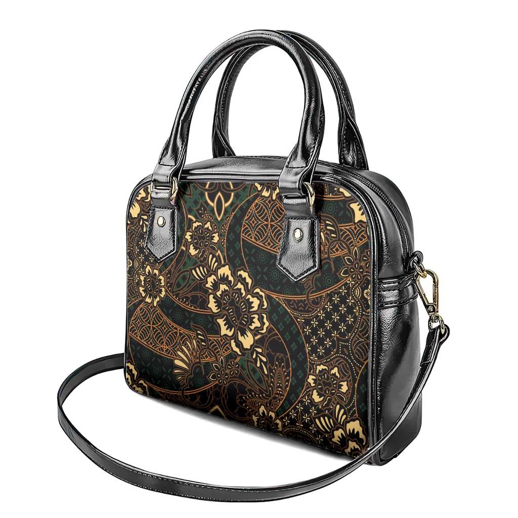 Indonesian Batik Pattern Vintage Brown Shoulder Handbag LT01