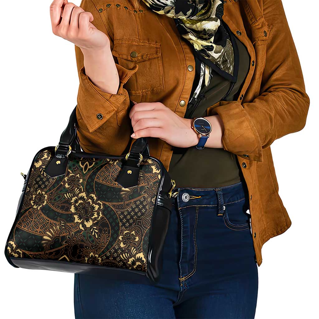Indonesian Batik Pattern Vintage Brown Shoulder Handbag LT01