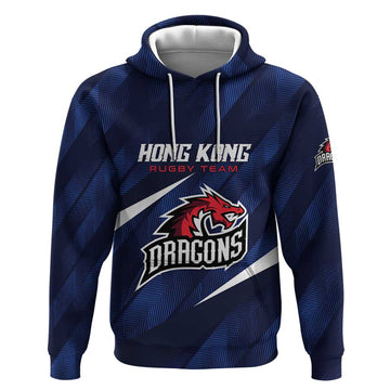 Custom Hong Kong Rugby Hoodie Dragons Go Champions LT01