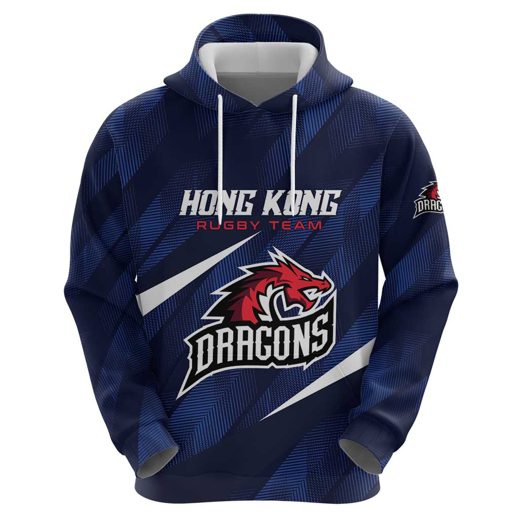 Custom Hong Kong Rugby Hoodie Dragons Go Champions LT01