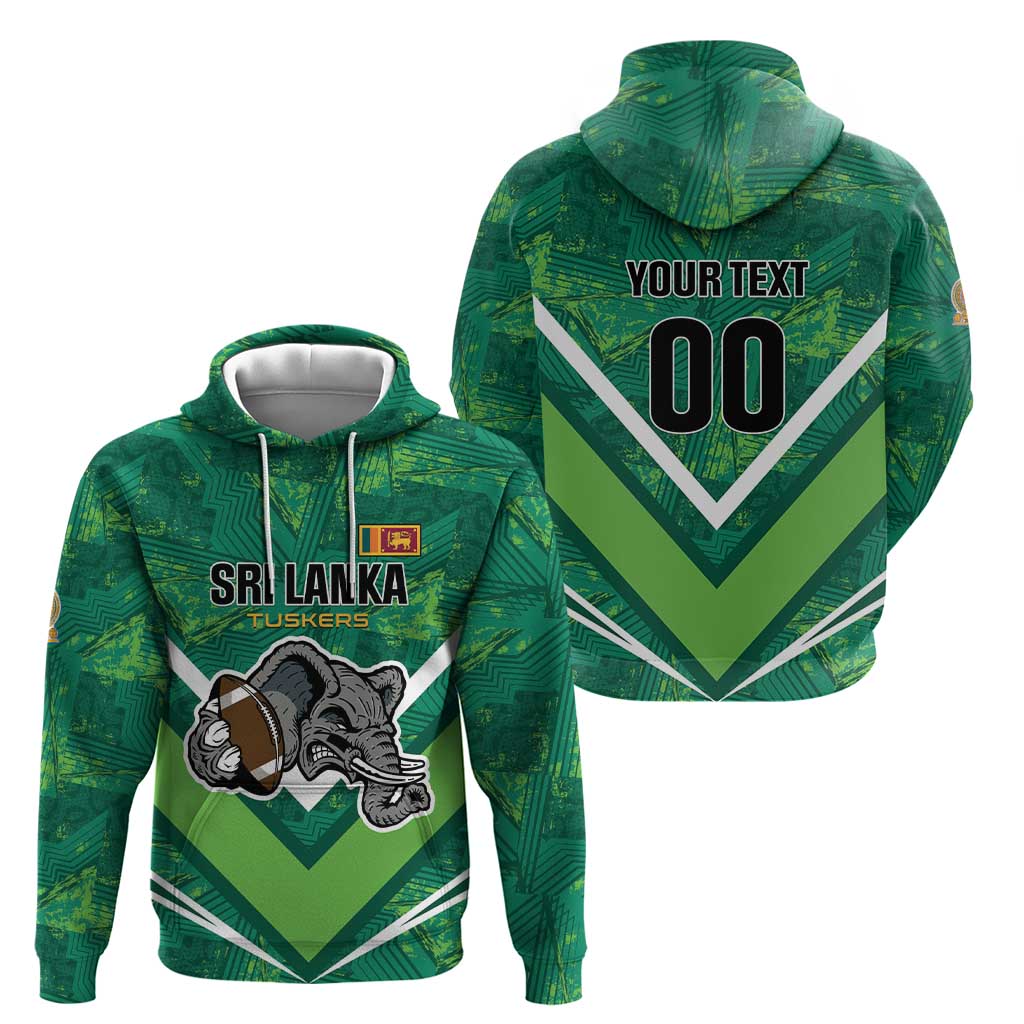 Custom Sri Lanka Rugby Hoodie Tuskers Go Champions LT01