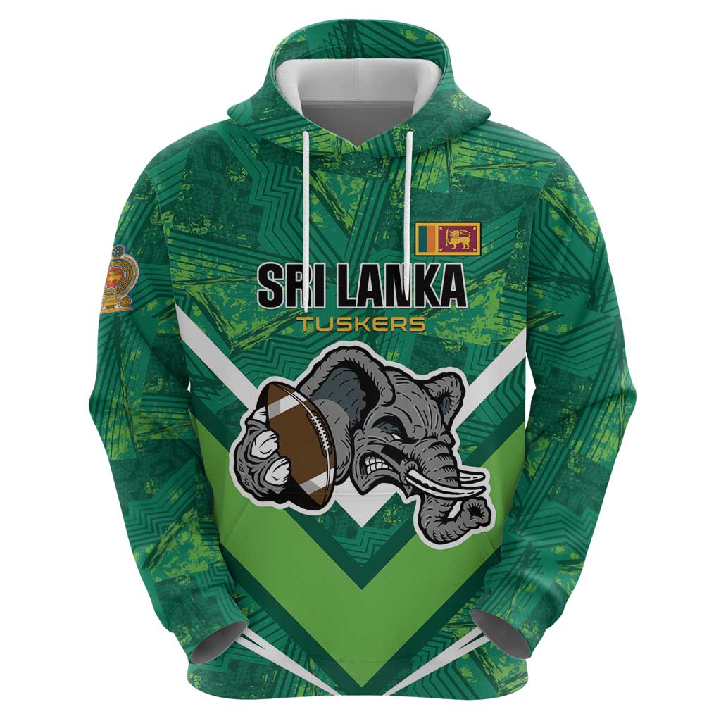 Custom Sri Lanka Rugby Hoodie Tuskers Go Champions LT01