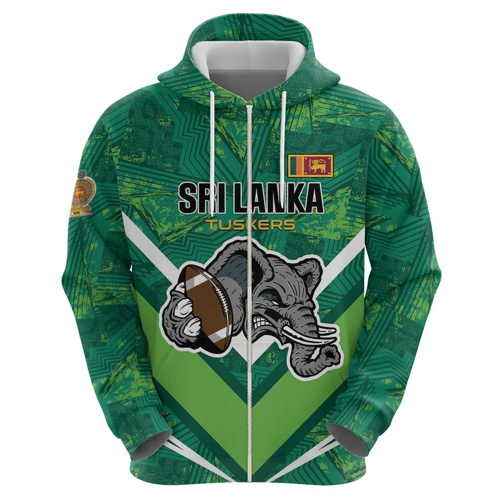 Custom Sri Lanka Rugby Hoodie Tuskers Go Champions LT01