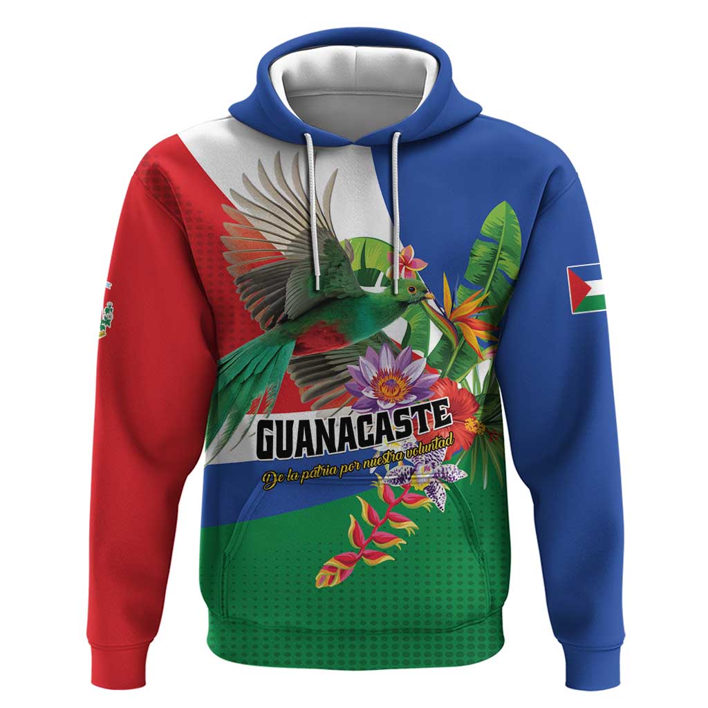 Costa Rica Guanacaste Day Hoodie Resplendent Quetzal Tropical Flowers LT01