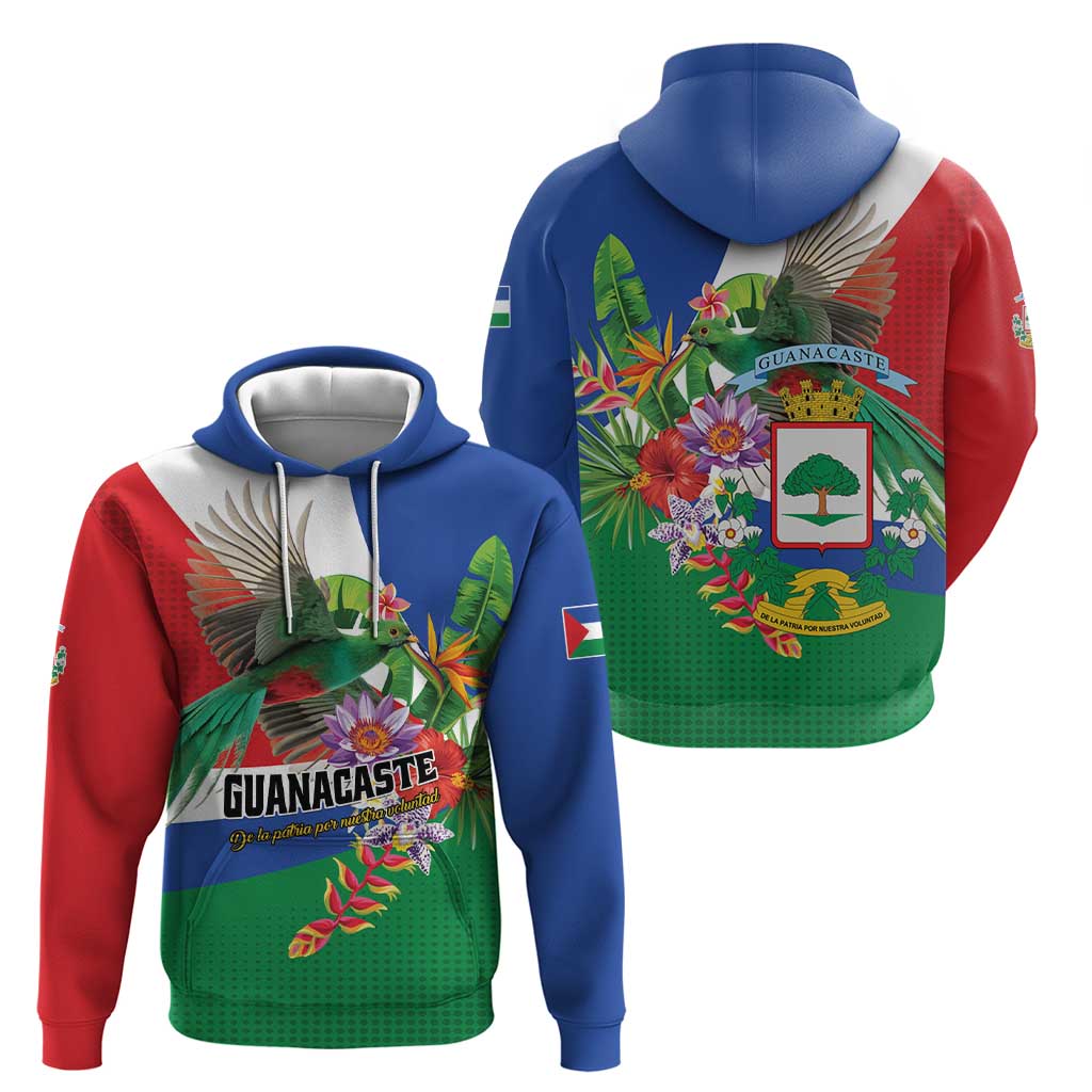 Costa Rica Guanacaste Day Hoodie Resplendent Quetzal Tropical Flowers LT01