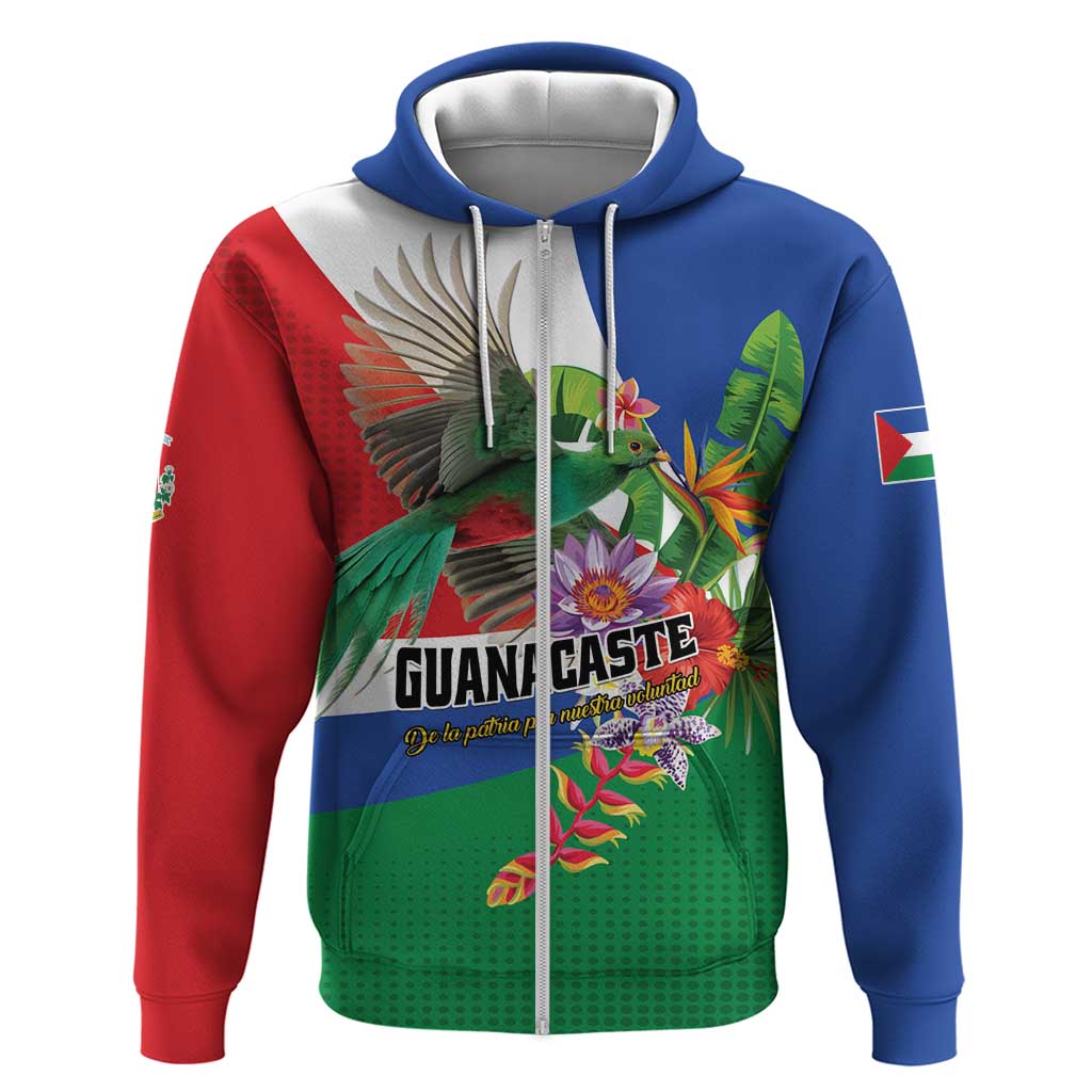 Costa Rica Guanacaste Day Hoodie Resplendent Quetzal Tropical Flowers LT01