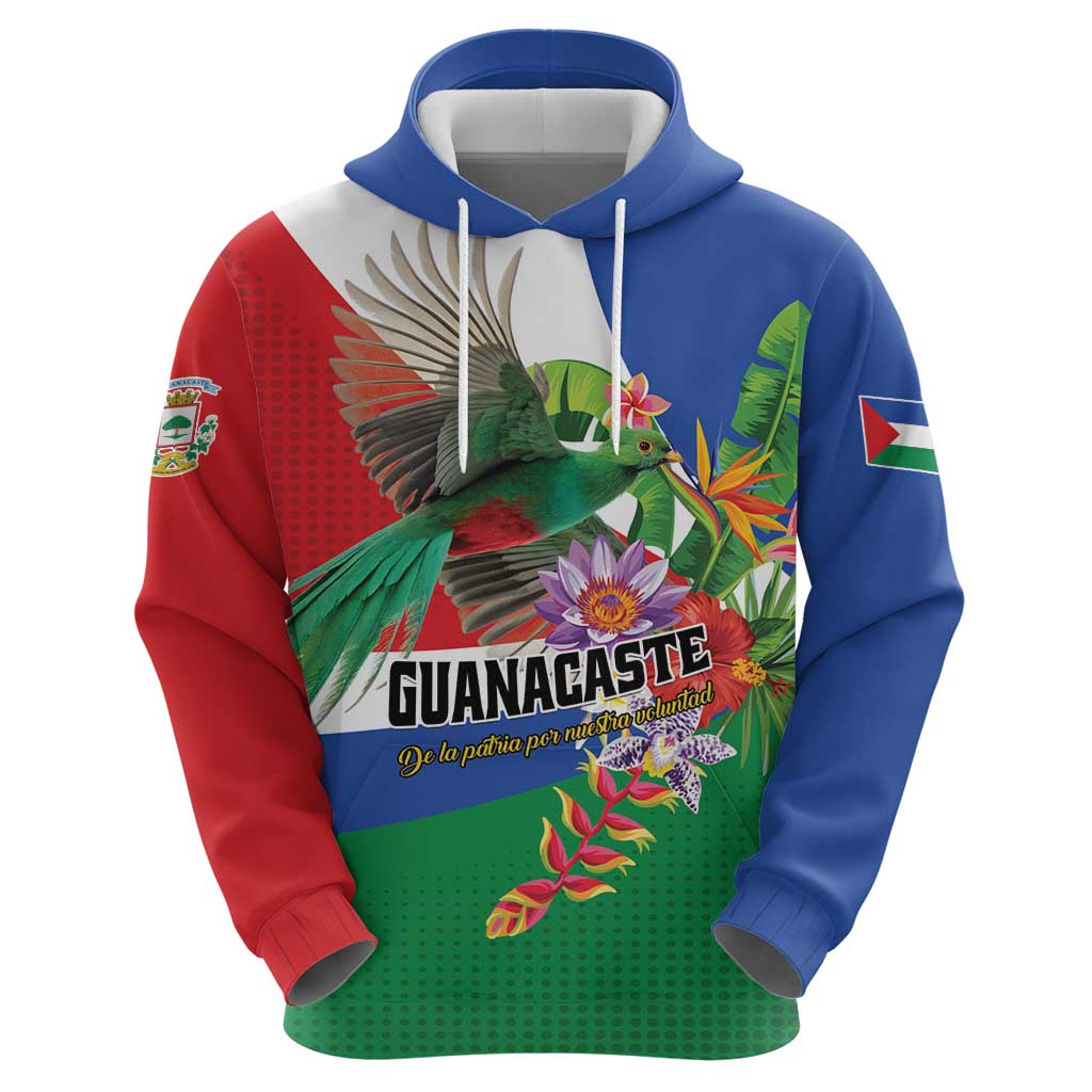 Costa Rica Guanacaste Day Hoodie Resplendent Quetzal Tropical Flowers LT01