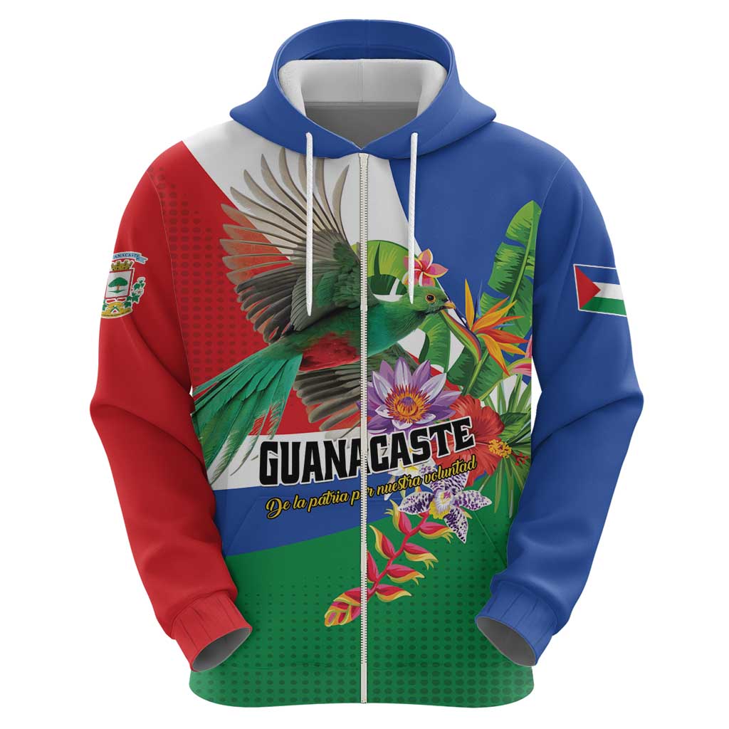 Costa Rica Guanacaste Day Hoodie Resplendent Quetzal Tropical Flowers LT01
