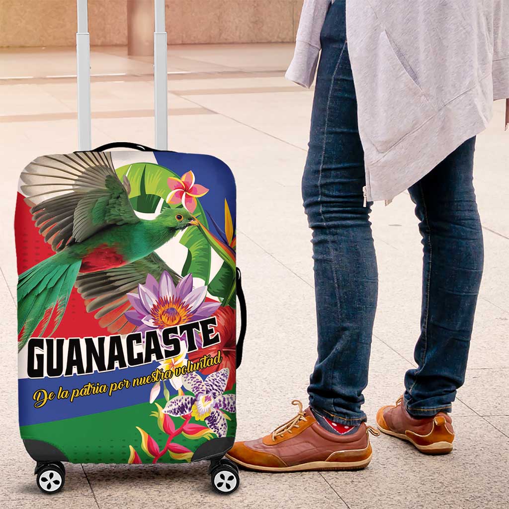 Costa Rica Guanacaste Day Luggage Cover Resplendent Quetzal Tropical Flowers LT01