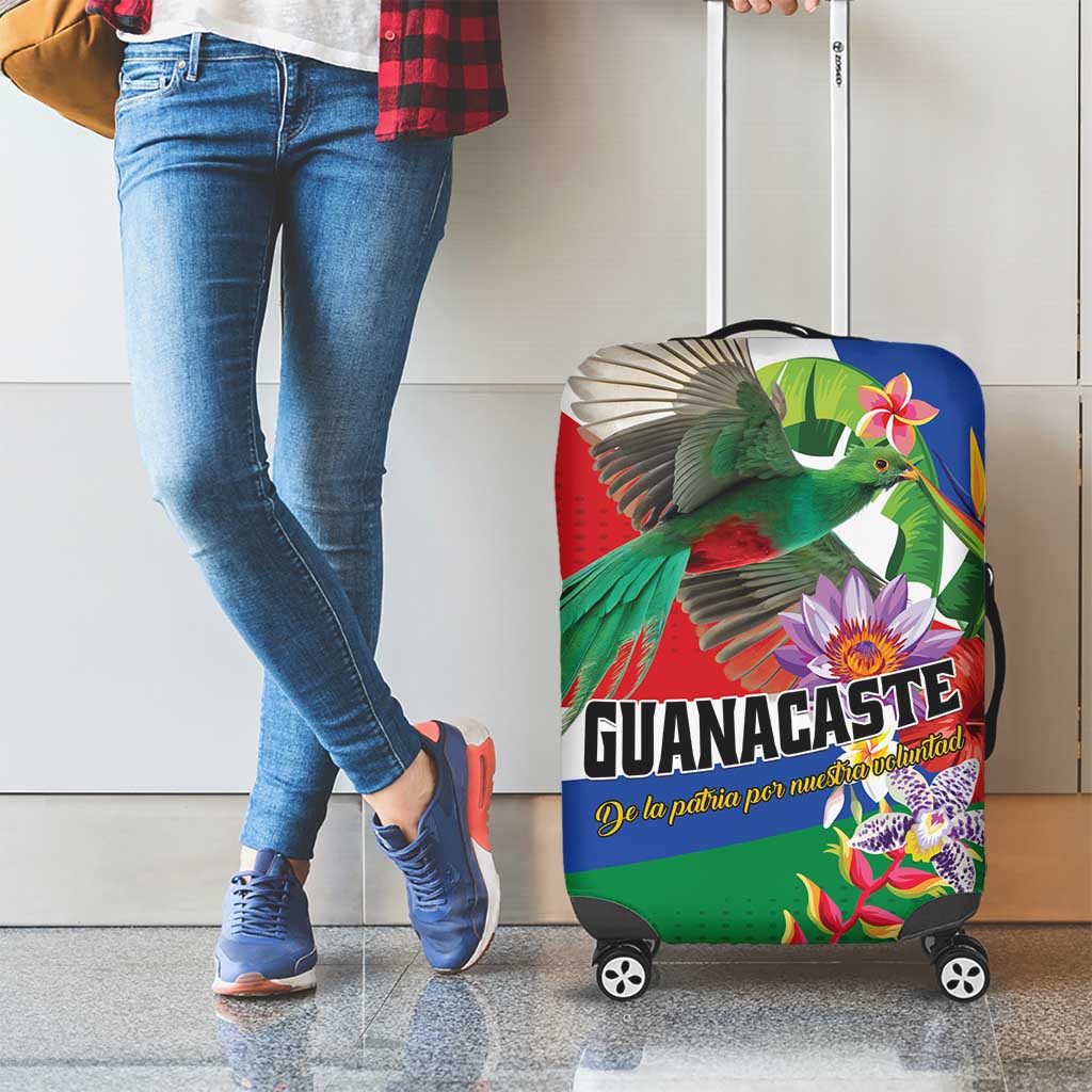 Costa Rica Guanacaste Day Luggage Cover Resplendent Quetzal Tropical Flowers LT01