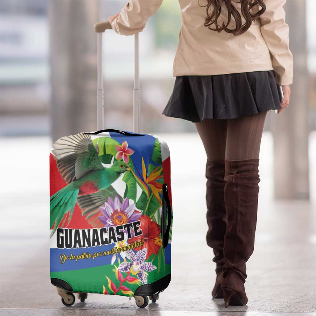Costa Rica Guanacaste Day Luggage Cover Resplendent Quetzal Tropical Flowers LT01