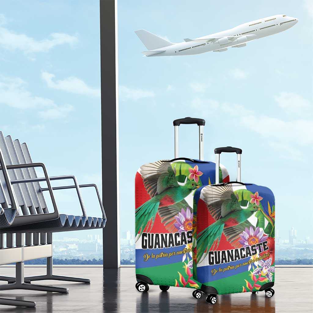 Costa Rica Guanacaste Day Luggage Cover Resplendent Quetzal Tropical Flowers LT01