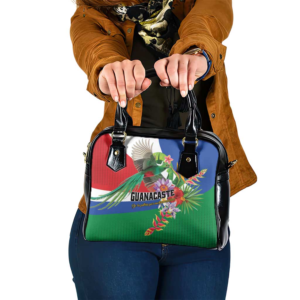 Costa Rica Guanacaste Day Shoulder Handbag Resplendent Quetzal Tropical Flowers LT01