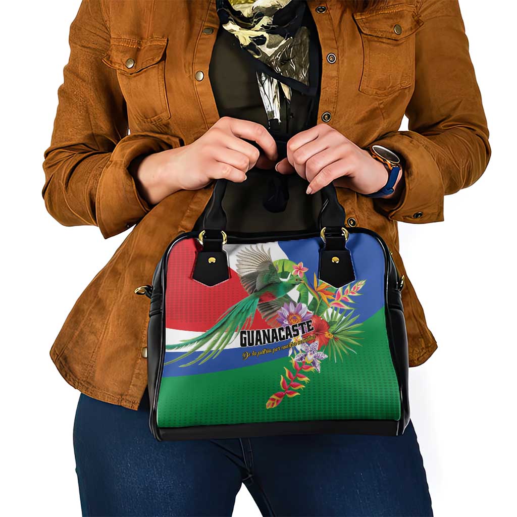 Costa Rica Guanacaste Day Shoulder Handbag Resplendent Quetzal Tropical Flowers LT01