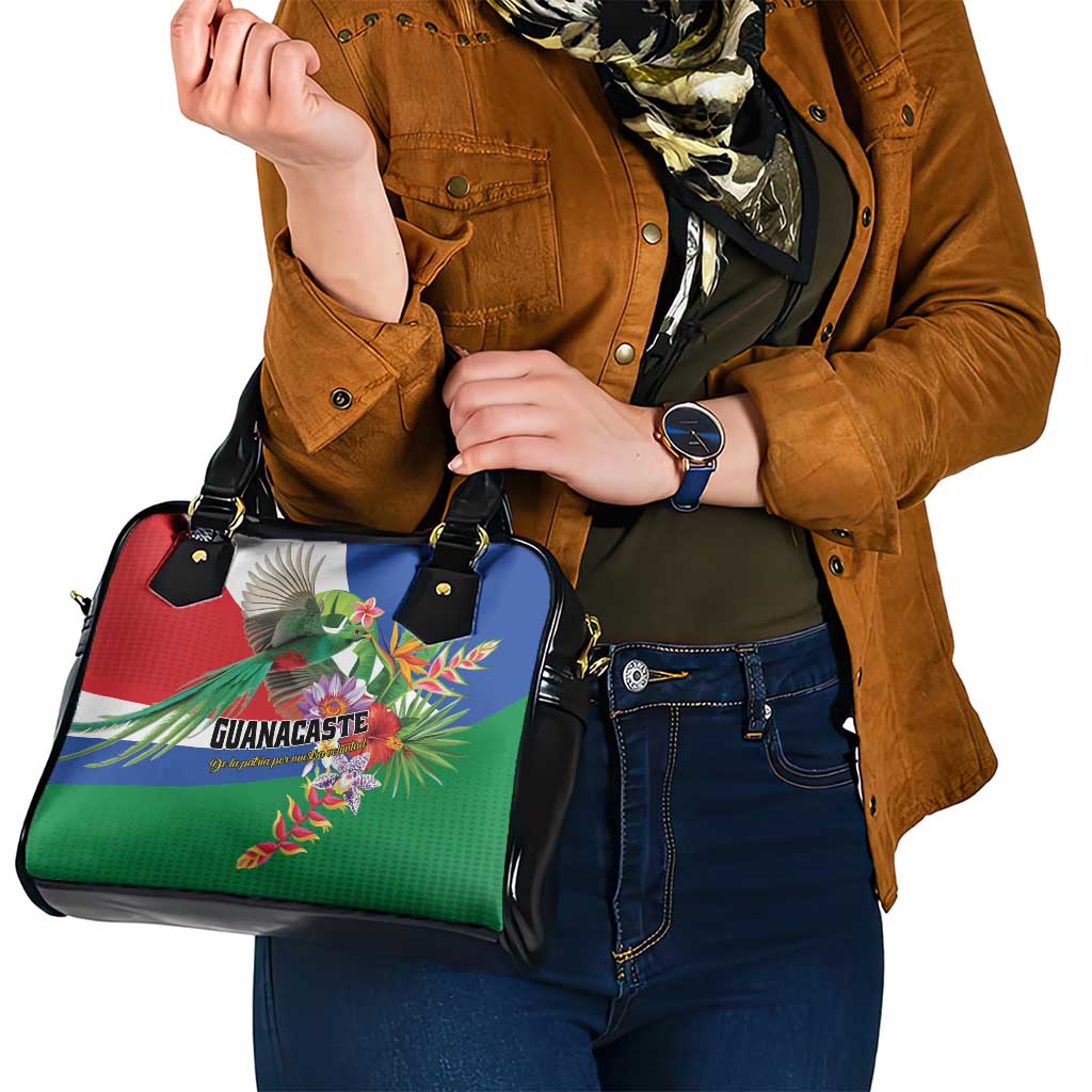 Costa Rica Guanacaste Day Shoulder Handbag Resplendent Quetzal Tropical Flowers LT01