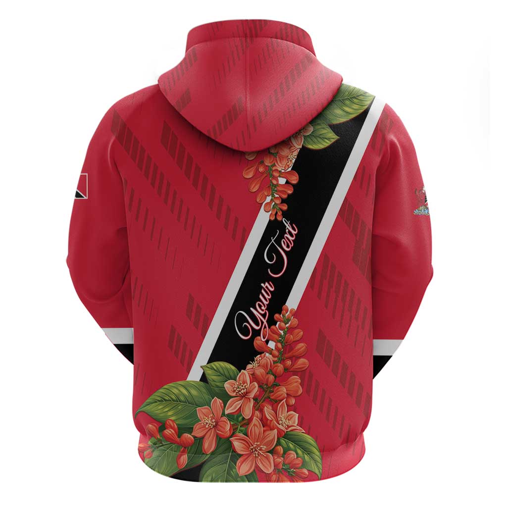 Trinidad and Tobago Hoodie Scarlet Ibis With Chaconia Flower LT01