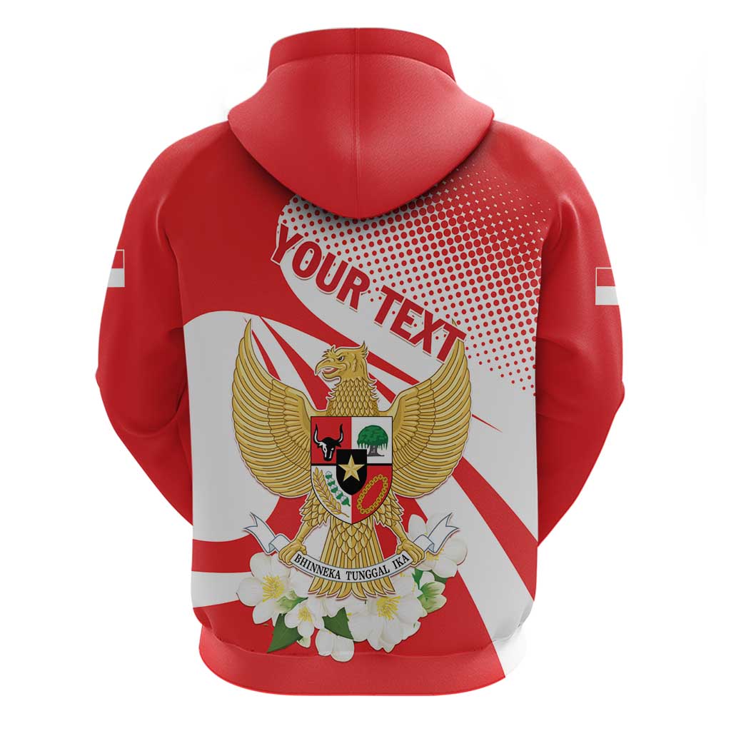 Indonesia Hoodie Javan Hawk Eagle Melati Flower LT01