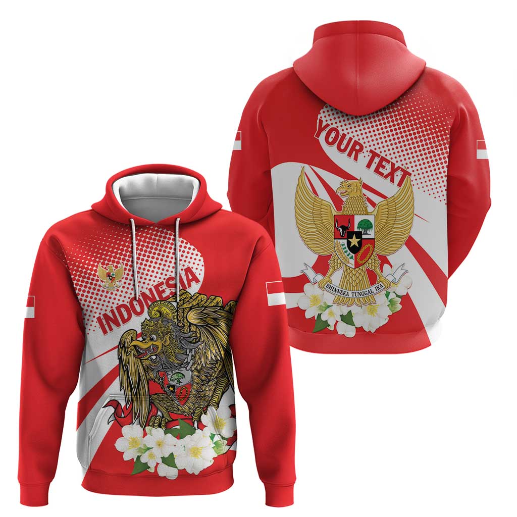 Indonesia Hoodie Javan Hawk Eagle Melati Flower LT01