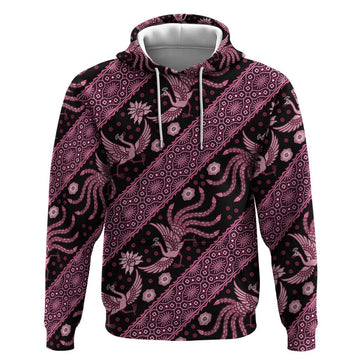 Indonesia Batik Pattern Hoodie Pink Version LT01