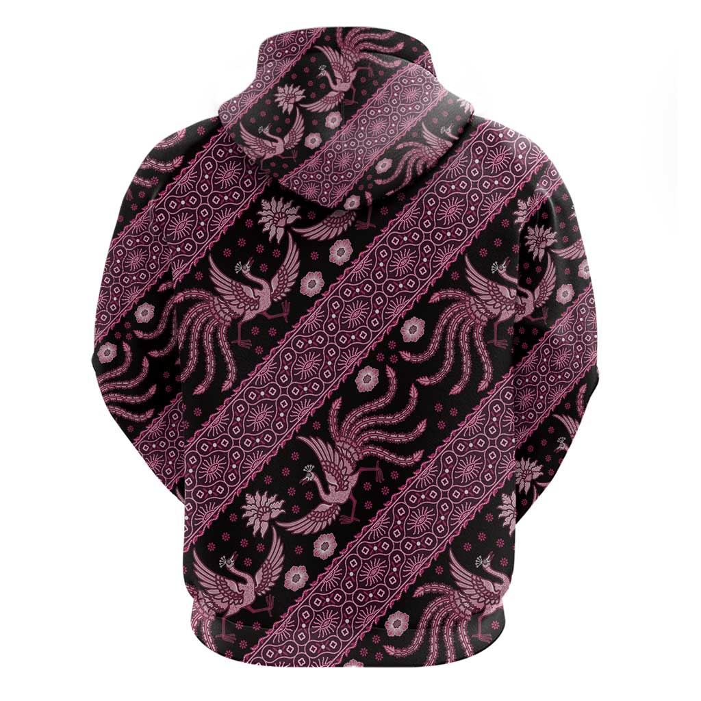 Indonesia Batik Pattern Hoodie Pink Version LT01