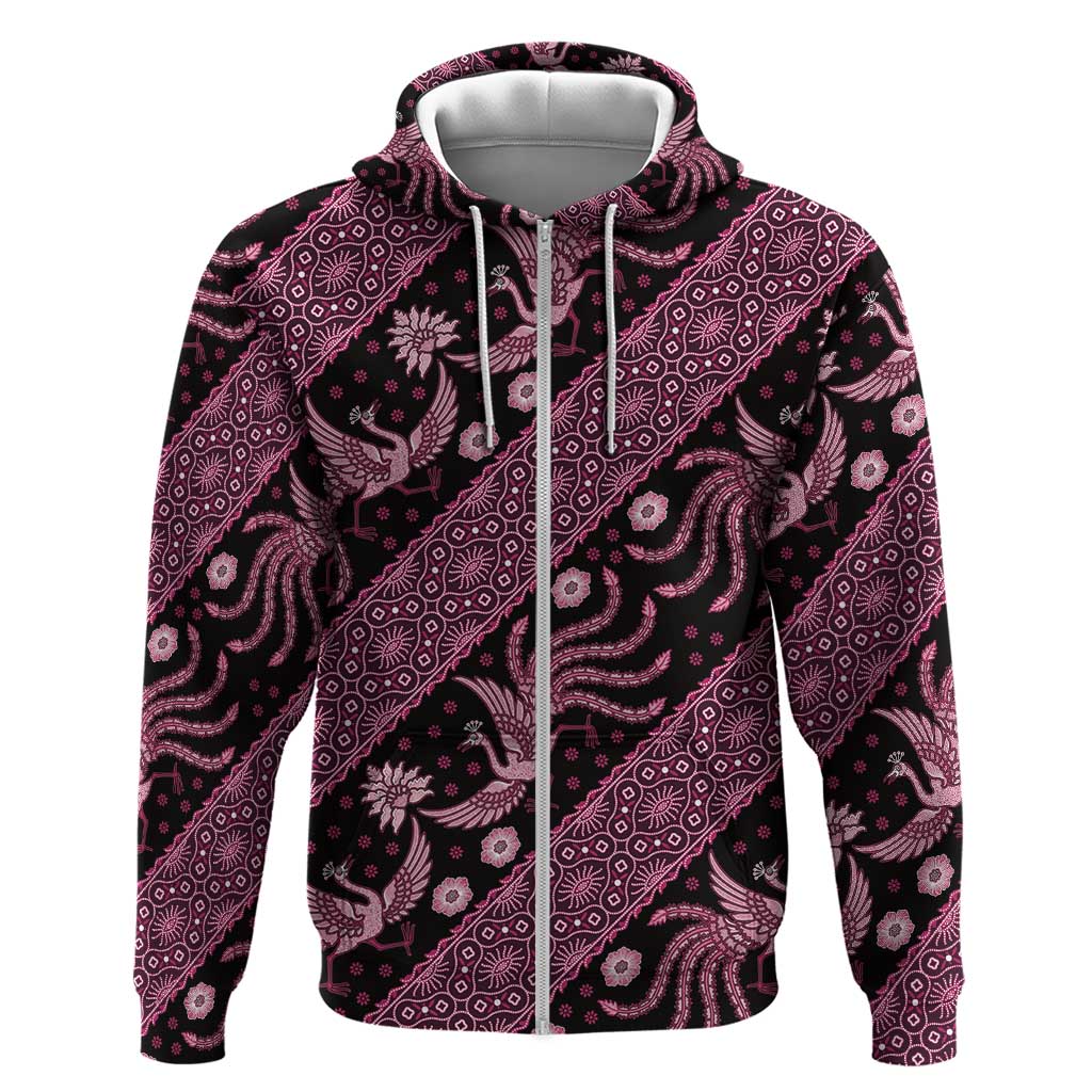Indonesia Batik Pattern Hoodie Pink Version LT01