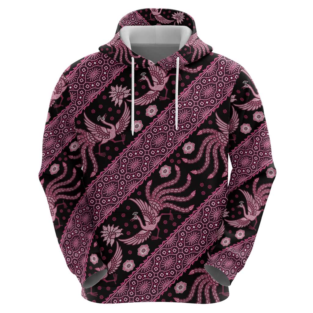 Indonesia Batik Pattern Hoodie Pink Version LT01