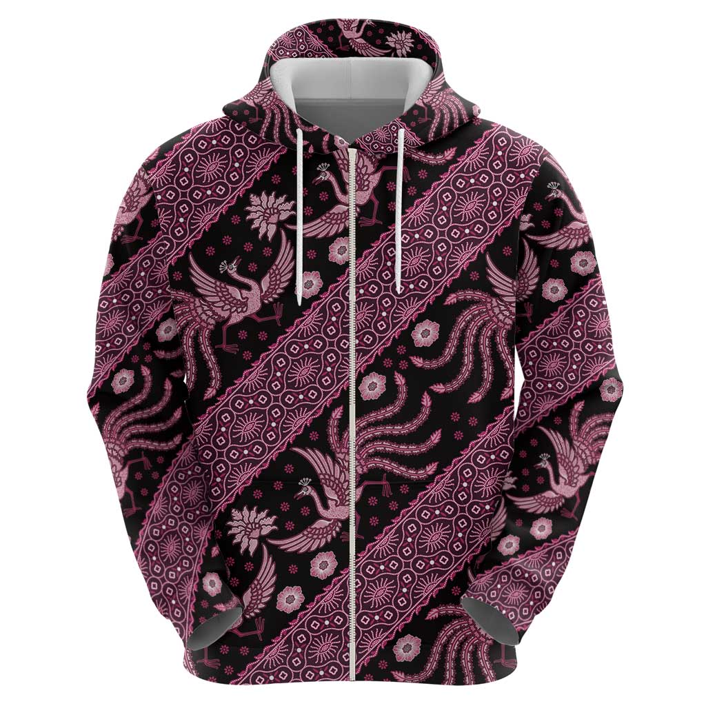Indonesia Batik Pattern Hoodie Pink Version LT01