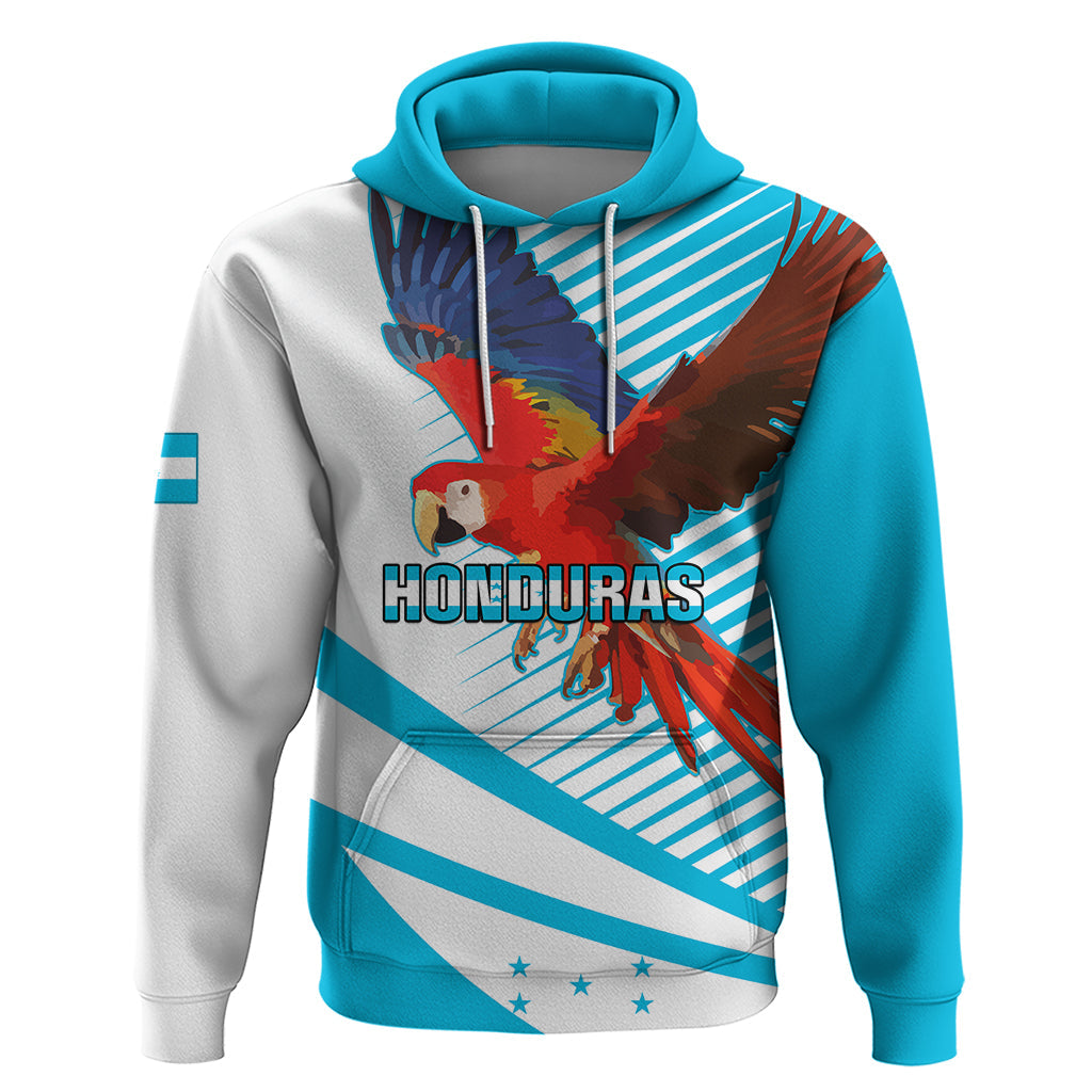 Personalised Honduras Hoodie Coat Of Arms With Scarlet Macaw LT01