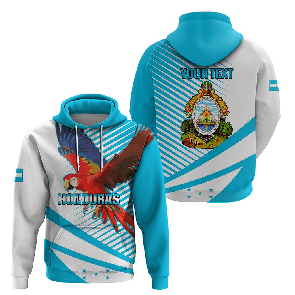 Personalised Honduras Hoodie Coat Of Arms With Scarlet Macaw LT01