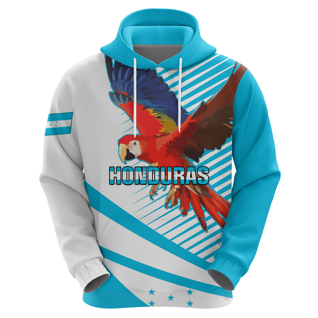 Personalised Honduras Hoodie Coat Of Arms With Scarlet Macaw LT01