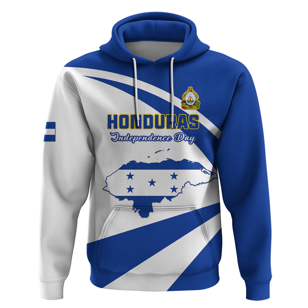 Honduras Independence Day Hoodie Map With Coat Of Arms LT01