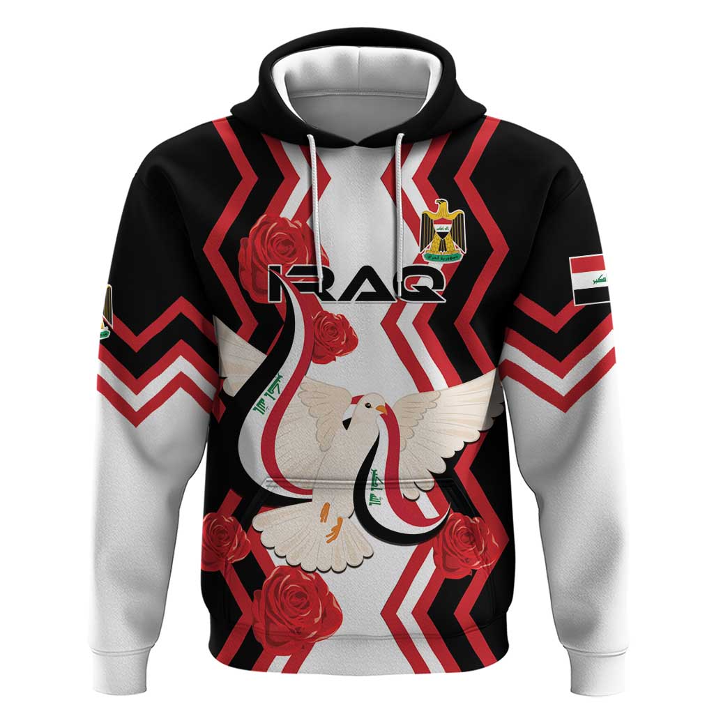 Personalized Iraq Independence Day Hoodie Dove Carrying Flag LT01