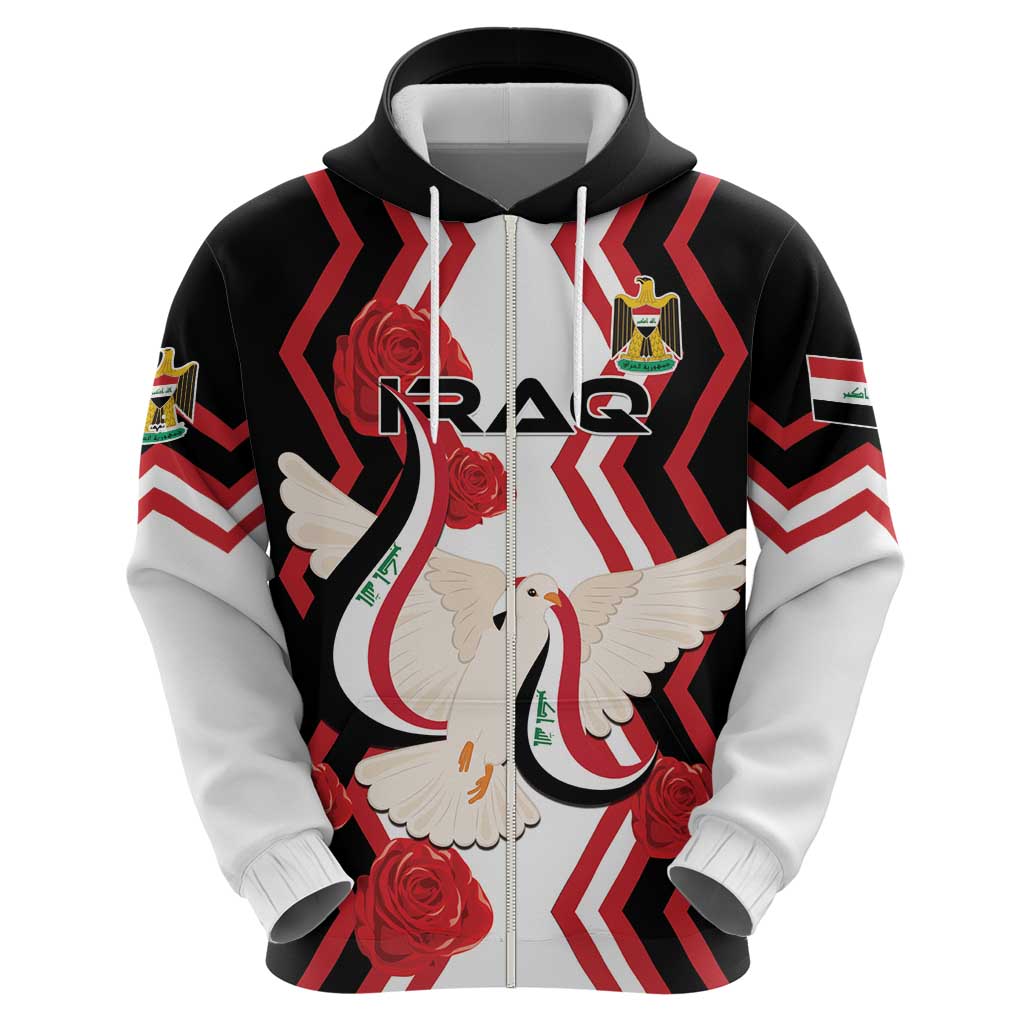 Personalized Iraq Independence Day Hoodie Dove Carrying Flag LT01