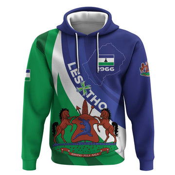 Lesotho 1966 Unique Hoodie Spiral Aloe Coat of Arms LT01