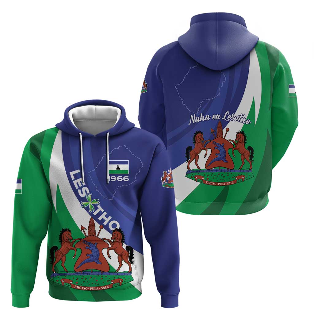 Lesotho 1966 Unique Hoodie Spiral Aloe Coat of Arms LT01