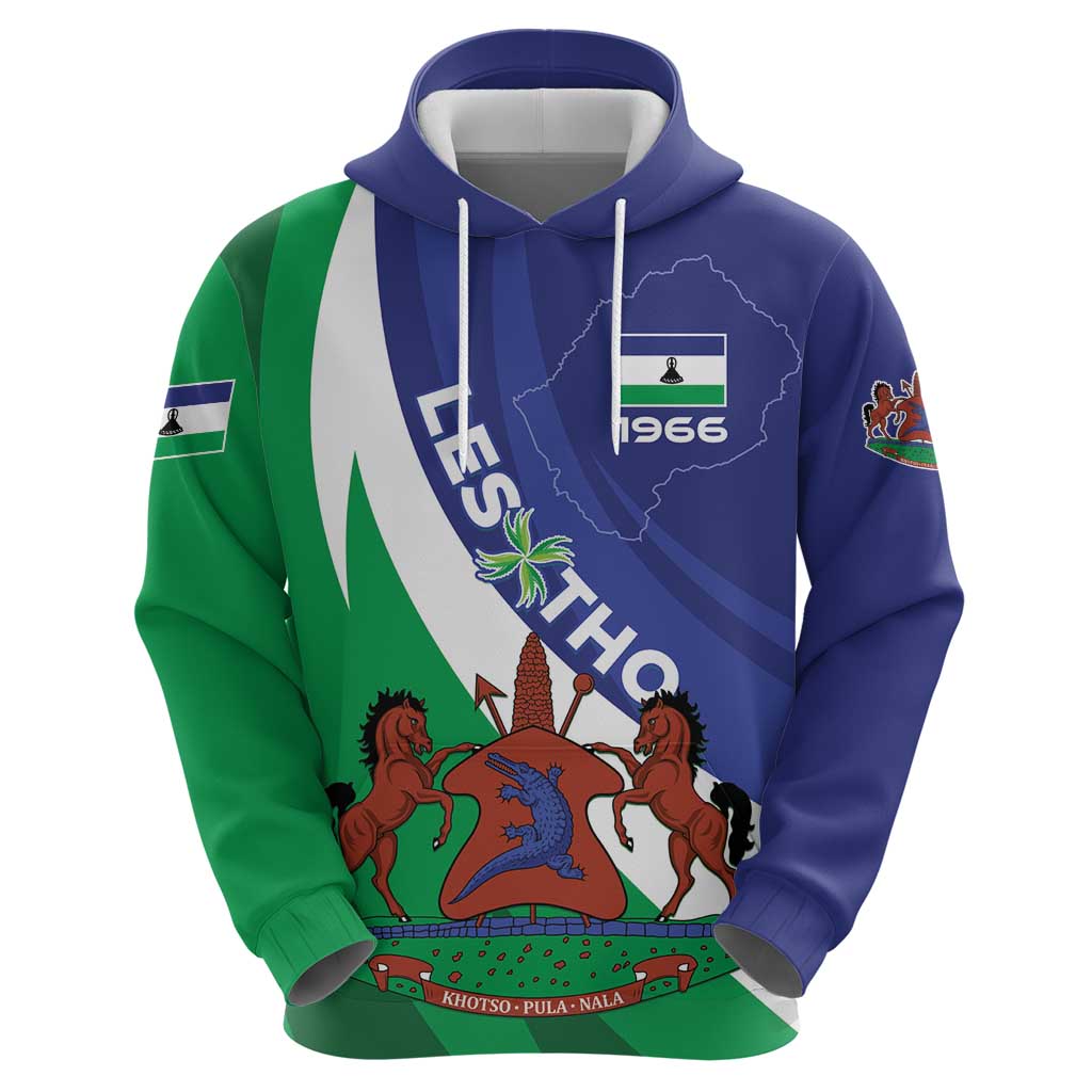 Lesotho 1966 Unique Hoodie Spiral Aloe Coat of Arms LT01