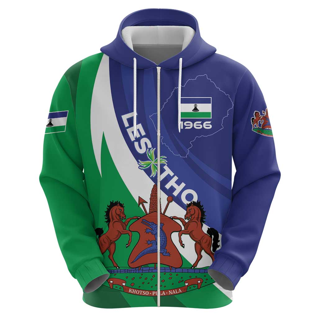 Lesotho 1966 Unique Hoodie Spiral Aloe Coat of Arms LT01