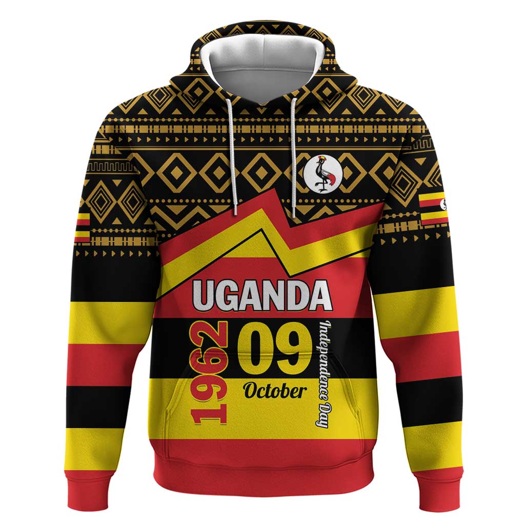 Personalized Uganda Independence Day 1962 Hoodie African Pattern LT01