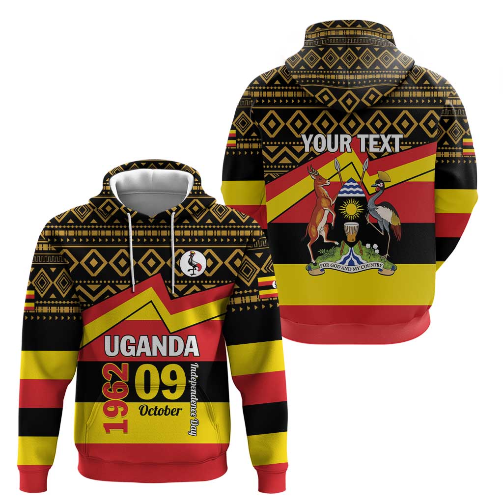Personalized Uganda Independence Day 1962 Hoodie African Pattern LT01