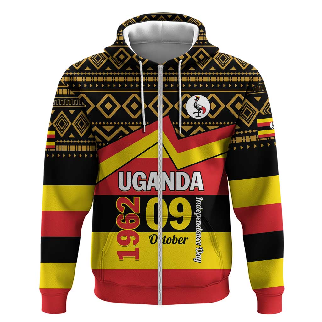 Personalized Uganda Independence Day 1962 Hoodie African Pattern LT01