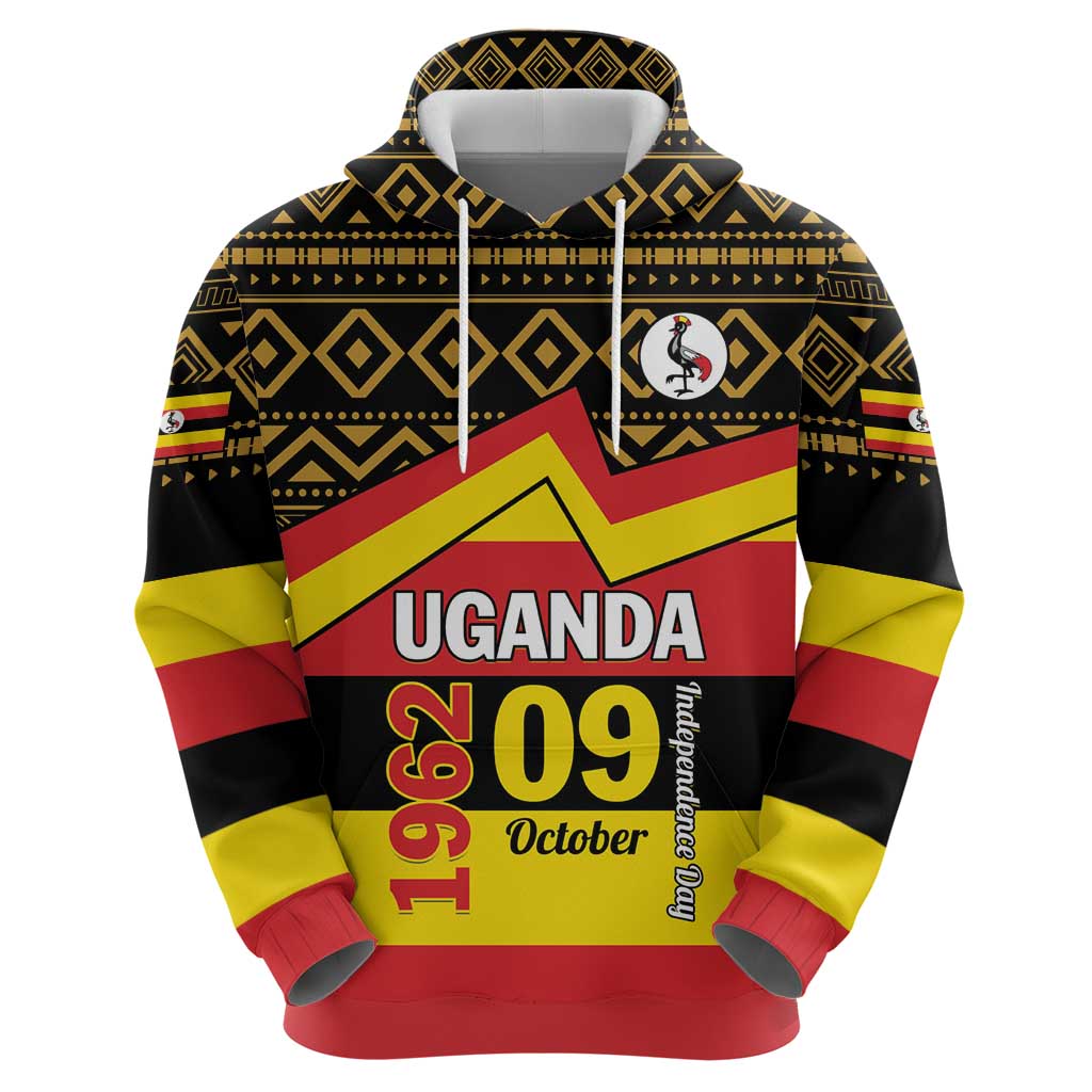 Personalized Uganda Independence Day 1962 Hoodie African Pattern LT01