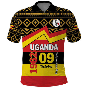 Personalized Uganda Independence Day 1962 Polo Shirt African Pattern LT01