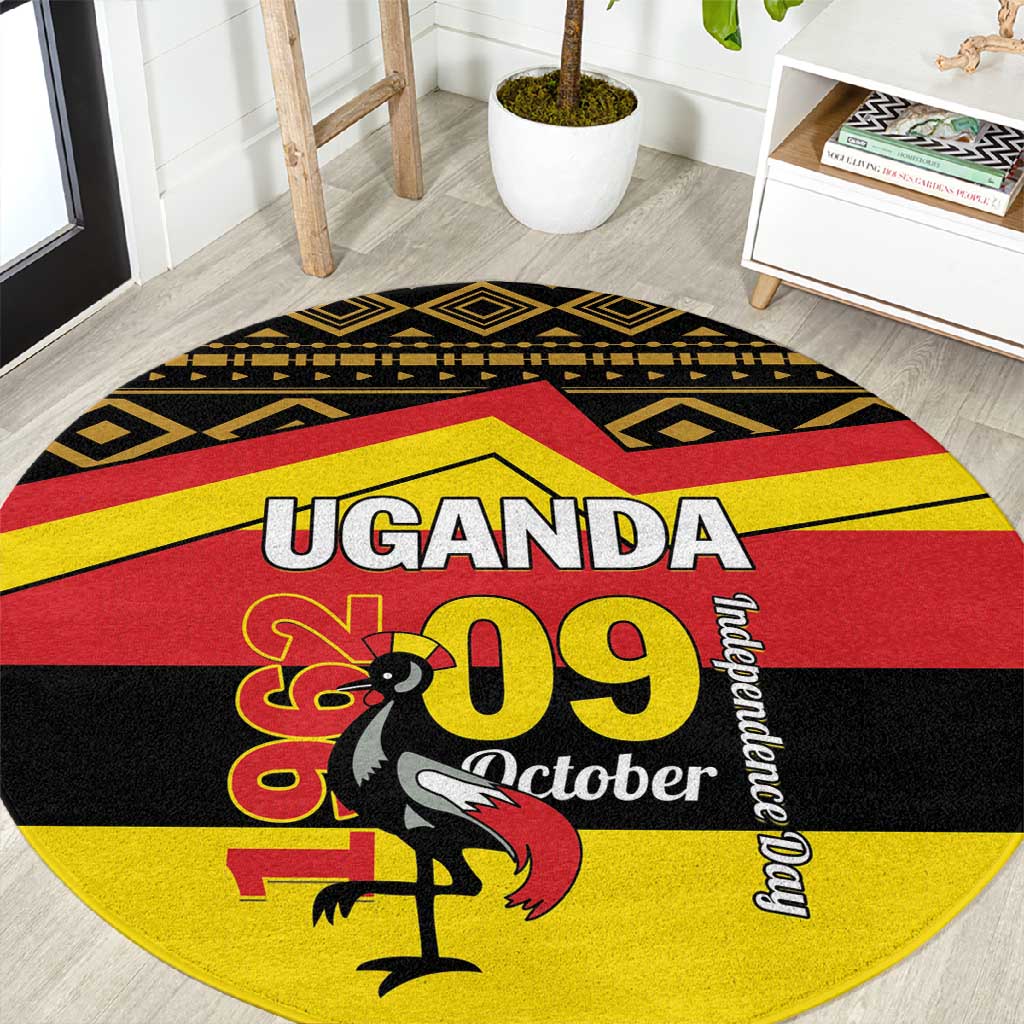 Uganda Round Carpet African Pattern - Independence Day 1962 LT01