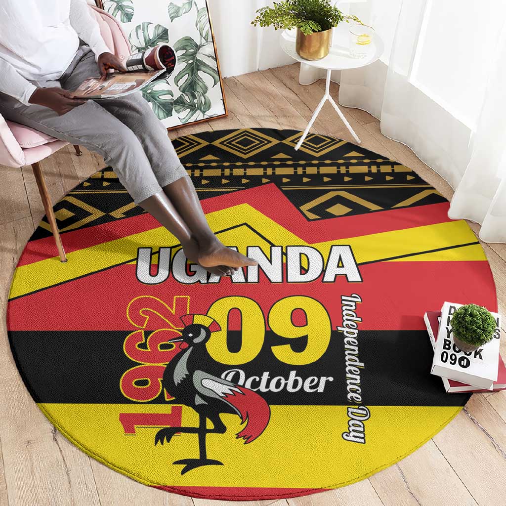 Uganda Round Carpet African Pattern - Independence Day 1962 LT01