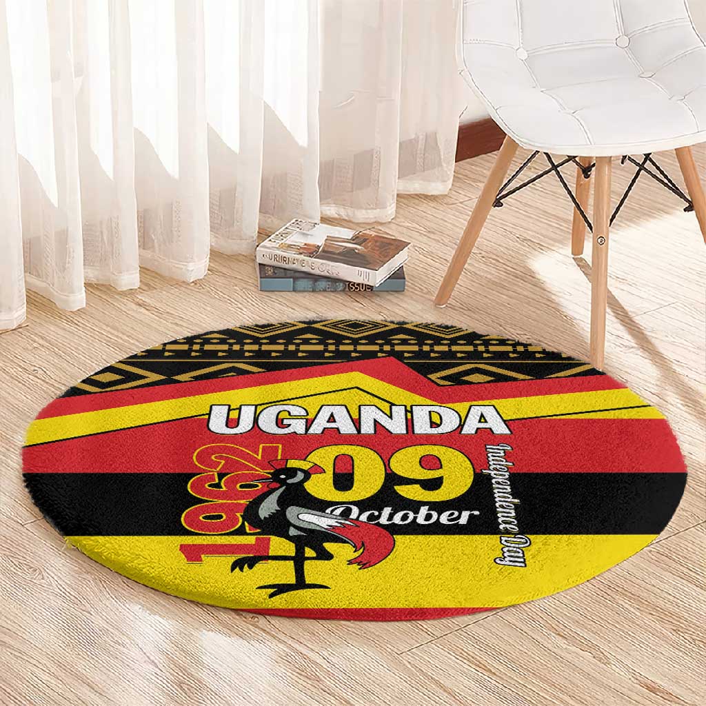 Uganda Round Carpet African Pattern - Independence Day 1962 LT01
